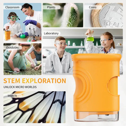 NanoVue™ – Pocket Microscope That Makes Kids Obsessed With Exploring the World Up Close (Capture Their Discoveries Forever)