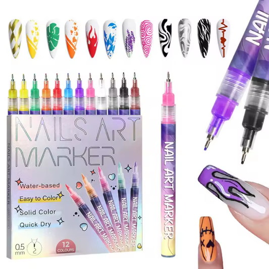 MagicMani™ Nail Art Pen Set - Quick-Dry, Mess-Free Creativity for Kids