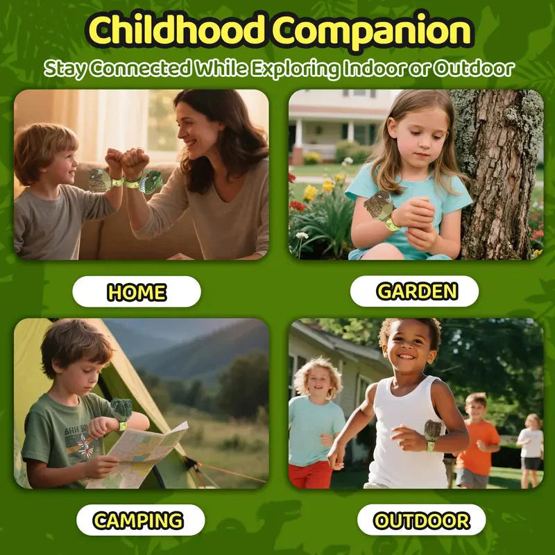 DinoTalk™ Wrist Walkie Talkies - Hands-Free Dino Adventure Play (2-Pack)
